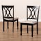 Baxton Studio Reneau Sand Upholstered Espresso Wood 2-Piece Dining Chair Set 162-10527 - alternate 6